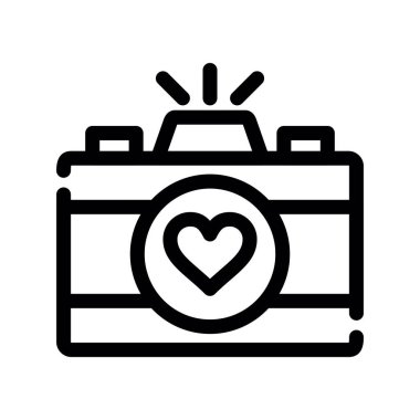 fotoğraf makinesi simgesi, vektör illüstrasyonu