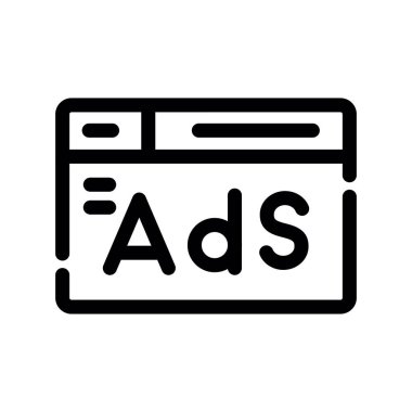 reklam vektörü düz simgesi simgesi