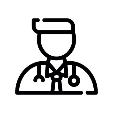 Bir doktor simgesinin vektör çizimi
