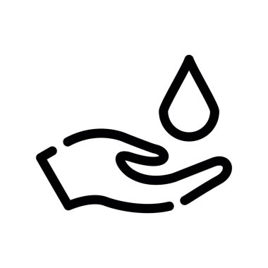 su damlası simgesi, satır biçimi