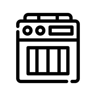 makine vektörü ince çizgi simgeleri