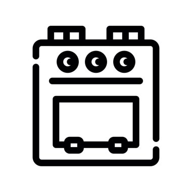 Benzin istasyonu ikonu. Beyaz arkaplanda izole edilmiş web tasarımı için ana istasyon vektör simgesi