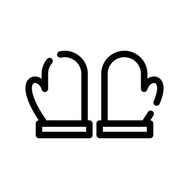 Eldiven vektör simgesi. düz vektör sembolü.