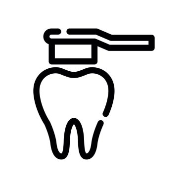 dişçi diş simgesi, basit biçim