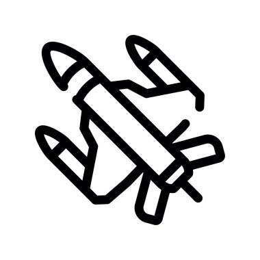 Uçak uçan ikon ana hat vektörü. Uçuş uçağı. uçak uçağı