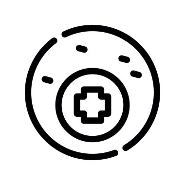 Radyasyon simgesi şablonunun resimleme vektörü grafiği