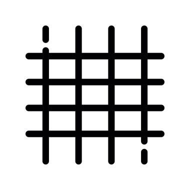 Siyah arkaplanı olan bir ızgaranın vektör çizimi