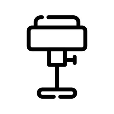 Yazıcı simgesi vektörü. Taslak yazıcı işareti. izole edilmiş sınır sembolü çizimi