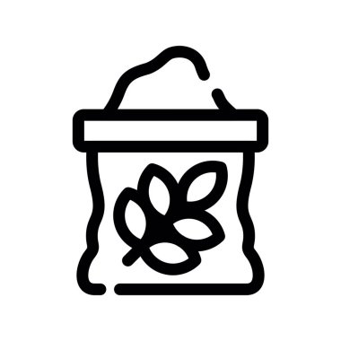 Kavanoz vektörü ince çizgi simgesi