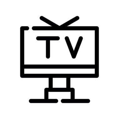 TV simgesi vektör illüstrasyonu