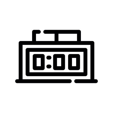 Alarm saat simgesi vektör illüstrasyonu