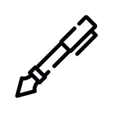 tornavida simgesi vektörü. İnce çizgi işareti. izole edilmiş sınır sembolü çizimi