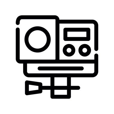 yazıcı vektörü ince çizgi simgesi