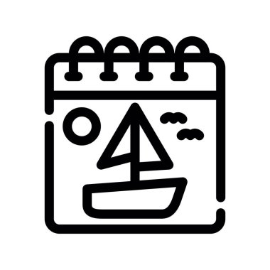 Şeffaf bir arkaplanda takvim vektör illüstrasyonu. Birinci kalite semboller. Konsept ve grafik tasarım için ince çizgi simgesi.