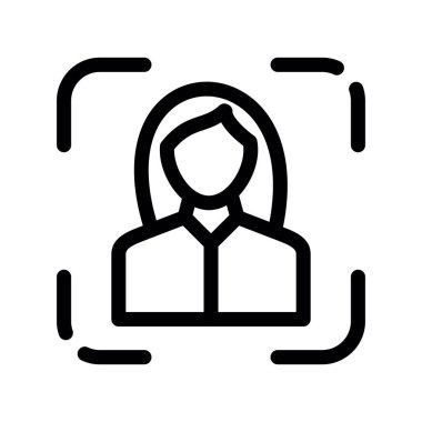 kullanıcı vektörü ince çizgi simgesi