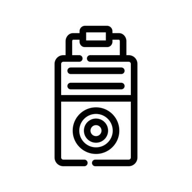 pil yassı simgesi, vektör çizimi