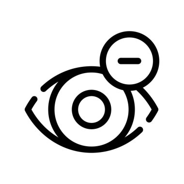 göz vektörü ince çizgi simgesi