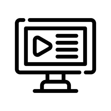 video simgesi, vektör illüstrasyonu