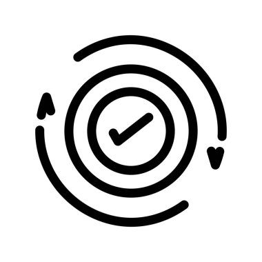 İşaretleme simgesi vektör illüstrasyonunu kontrol et