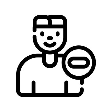 Bebek ikonu olan bir adam, taslak tarzı