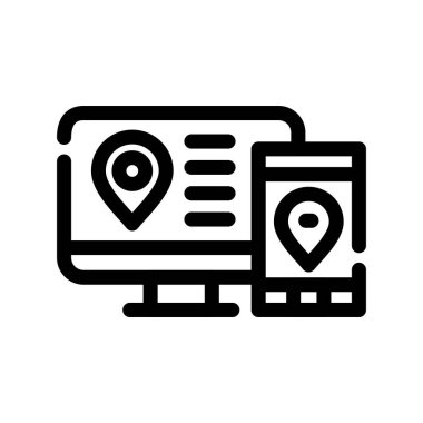 konumu vektör satırı simgesi