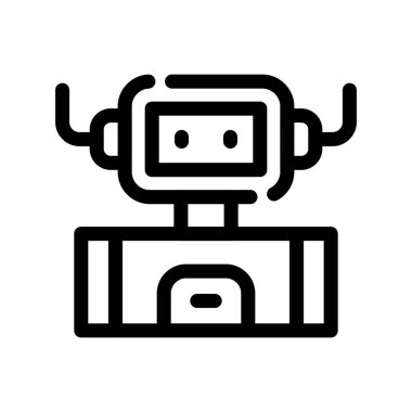 robot çizgi vektör simgesi