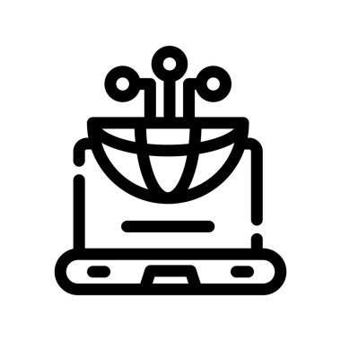 Taşıyıcı simgesi. Web için taşıyıcı vektör simgelerinin özet çizimi