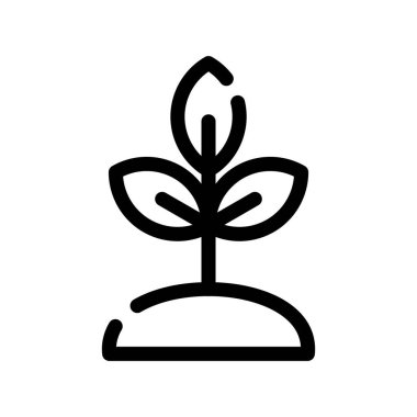 bitki vektörü ince çizgi simgesi