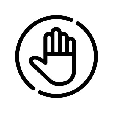 vektör ince çizgi simgesini durdur