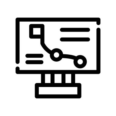 veri analizi ince çizgi vektör simgesi