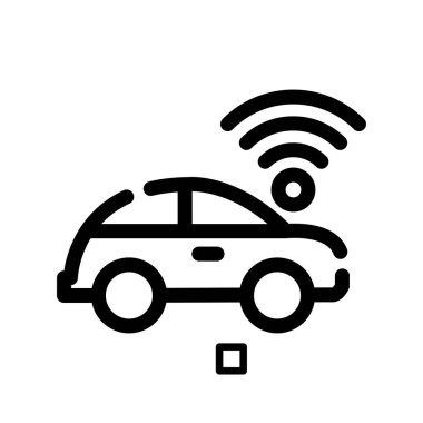smart car vector glyph icon design
