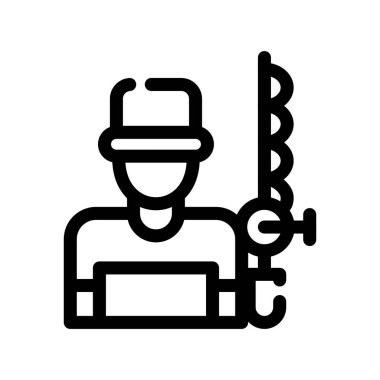 Kürekli bir kişinin vektör simgesi