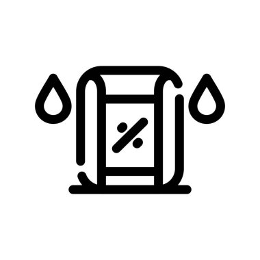 Su musluğu ikonu vektörü. İnce çizgi işareti. izole edilmiş sınır sembolü çizimi