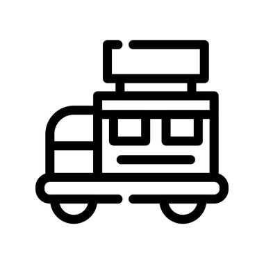 araba taşımacılığı ince çizgi simgesi