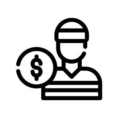 iş vektörü ince çizgi simgesi