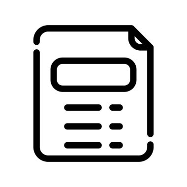 belge simgesi vektör illüstrasyonu