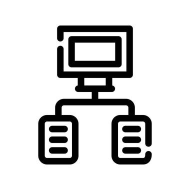 bilgisayar sunucusu simgesi. vektör illüstrasyonu