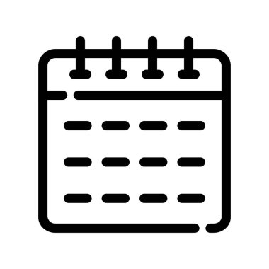 takvim vektörü ince çizgi simgesi