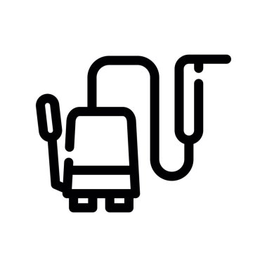 yakıt vektörü ince çizgi simgesi