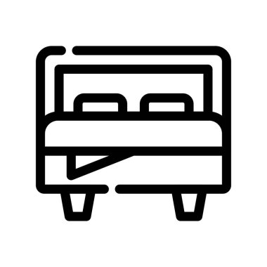 kanepe vektörü ince çizgi simgesi