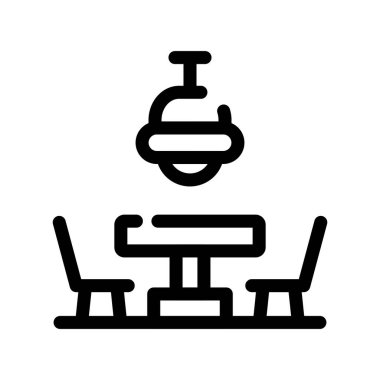 tablo sandalye vektör illüstrasyonu, simge