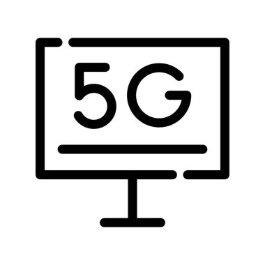 5 g simge vektör illüstrasyonu