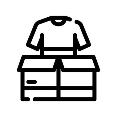 giysi vektörü ince çizgi simgesi