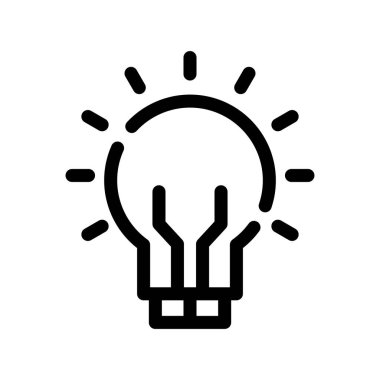 ampul ışığı vektörü ince çizgi simgesi