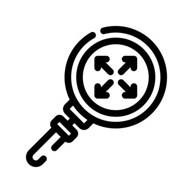 Arama konumu simgesi. beyaz arkaplanda izole edilmiş web tasarımı için arama konum vektörü simgesi