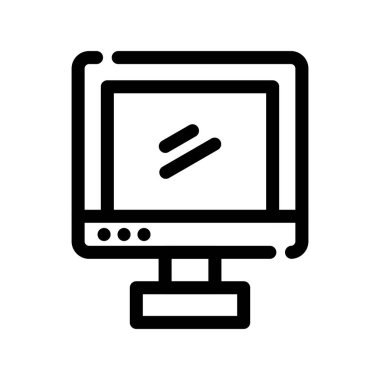 masaüstü simgesi, vektör illüstrasyonlu dizüstü bilgisayar