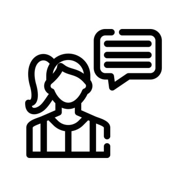 sohbet vektörü ince çizgi simgesi