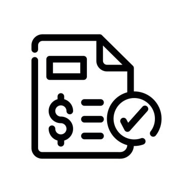 ödeme vektörü ince çizgi simgesi