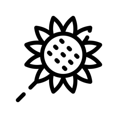 çiçek simgesi, vektör illüstrasyonu