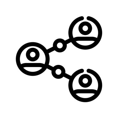 ağ vektör çizgisi düz simgesi